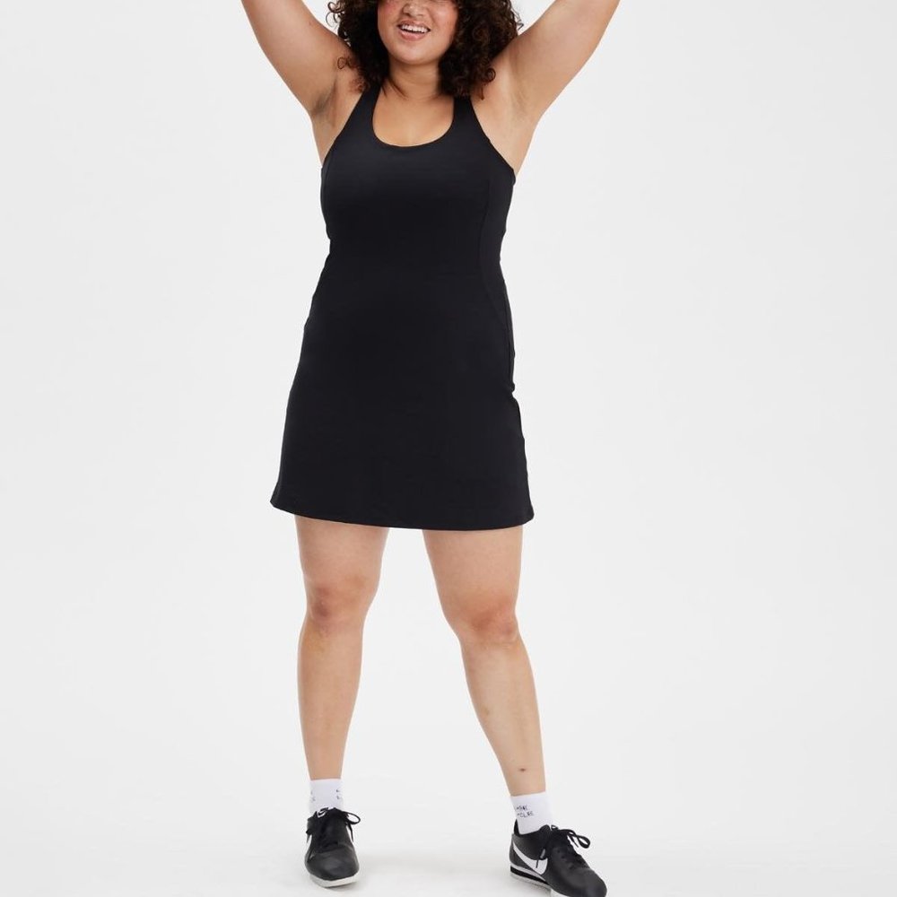 Girlfriend Collective Paloma Exercise Dress Black XS